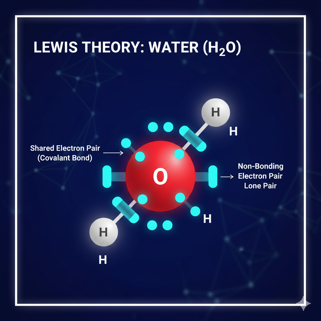 A simple Lewis structure example (e.g., water or CO2).